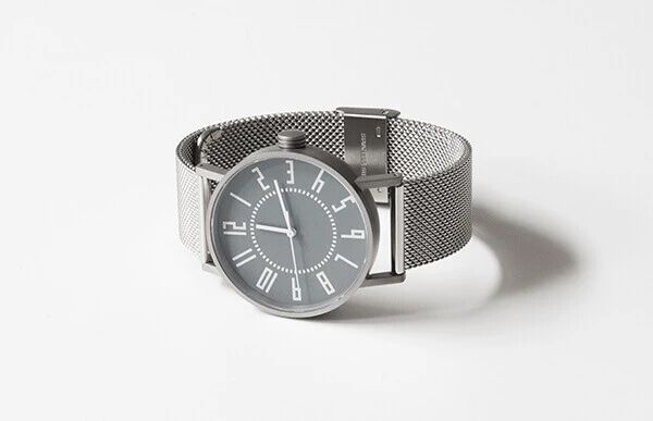 Lemnos eki watch 灰色紀念款 30mm（Mesh 金屬網帶）